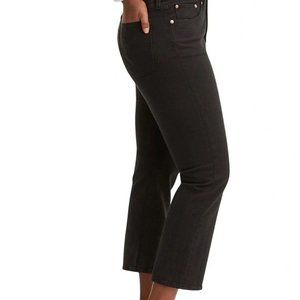 Levis Wedgie Straight High Waisted Black Jeans